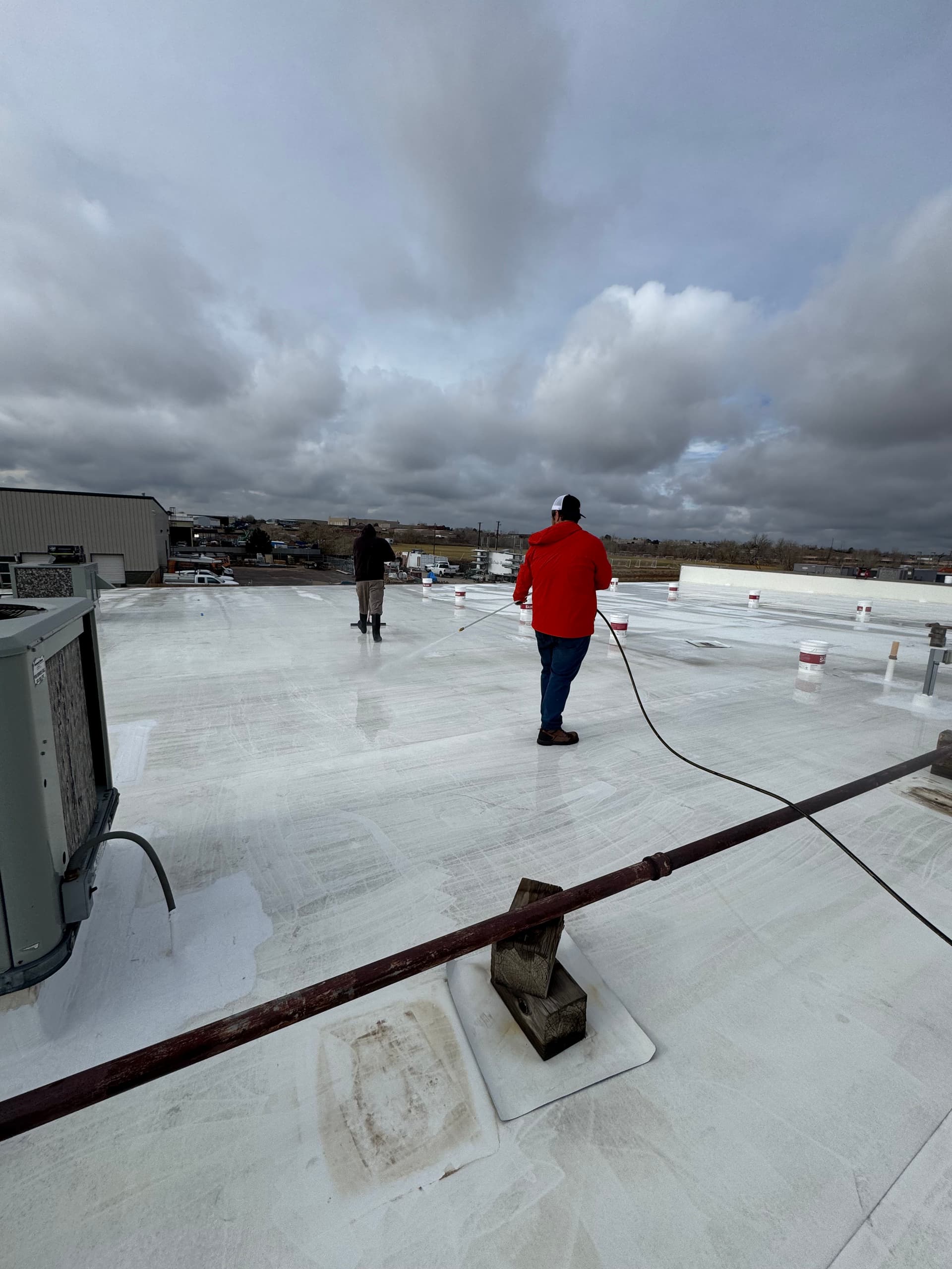 Gallery photos for Silicone Roof Coating Stops Multiple Leaks at Equipment Share HQ: Image #2