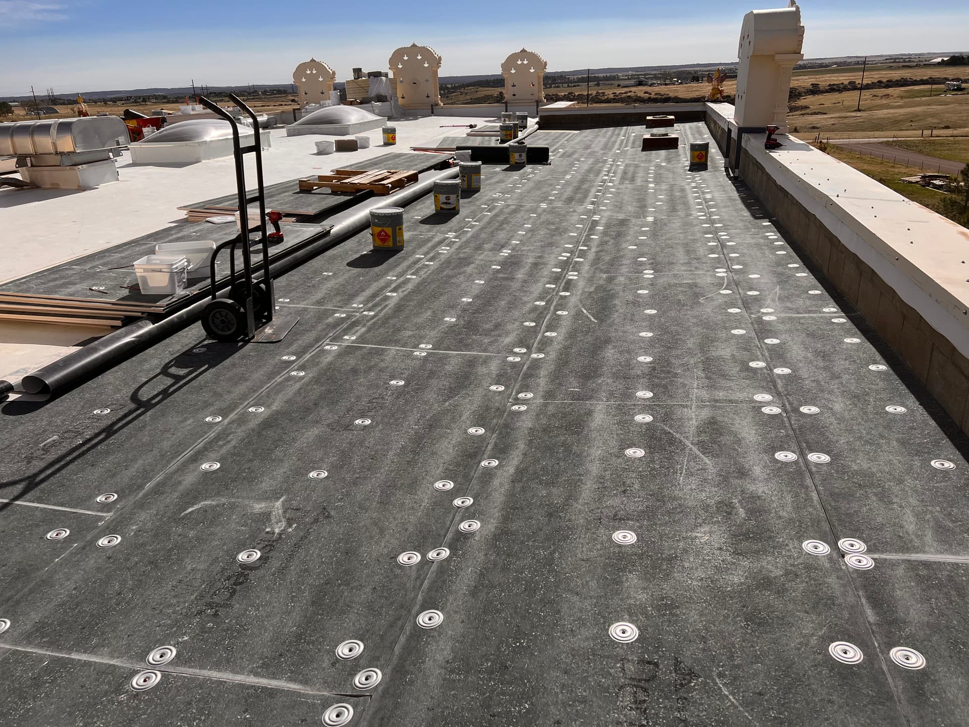 Gallery photos for Full TPO Flat Roof Installation at SV Temple of Colorado: Image #4
