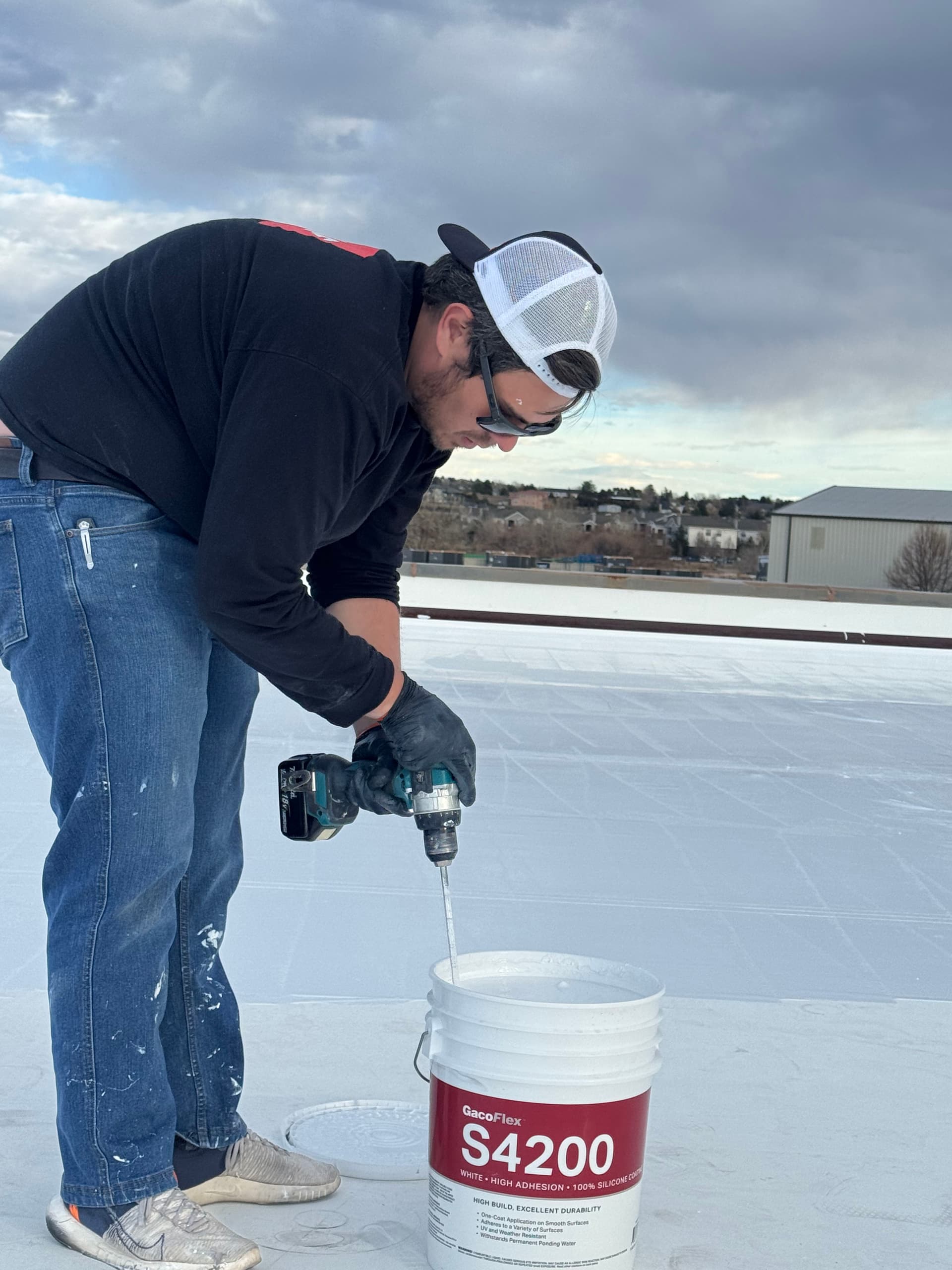 Gallery photos for Silicone Roof Coating Stops Multiple Leaks at Equipment Share HQ: Image #7