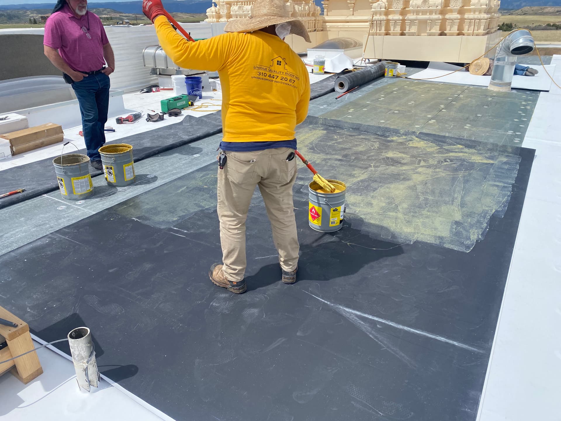 Gallery photos for Full TPO Flat Roof Installation at SV Temple of Colorado: Image #6