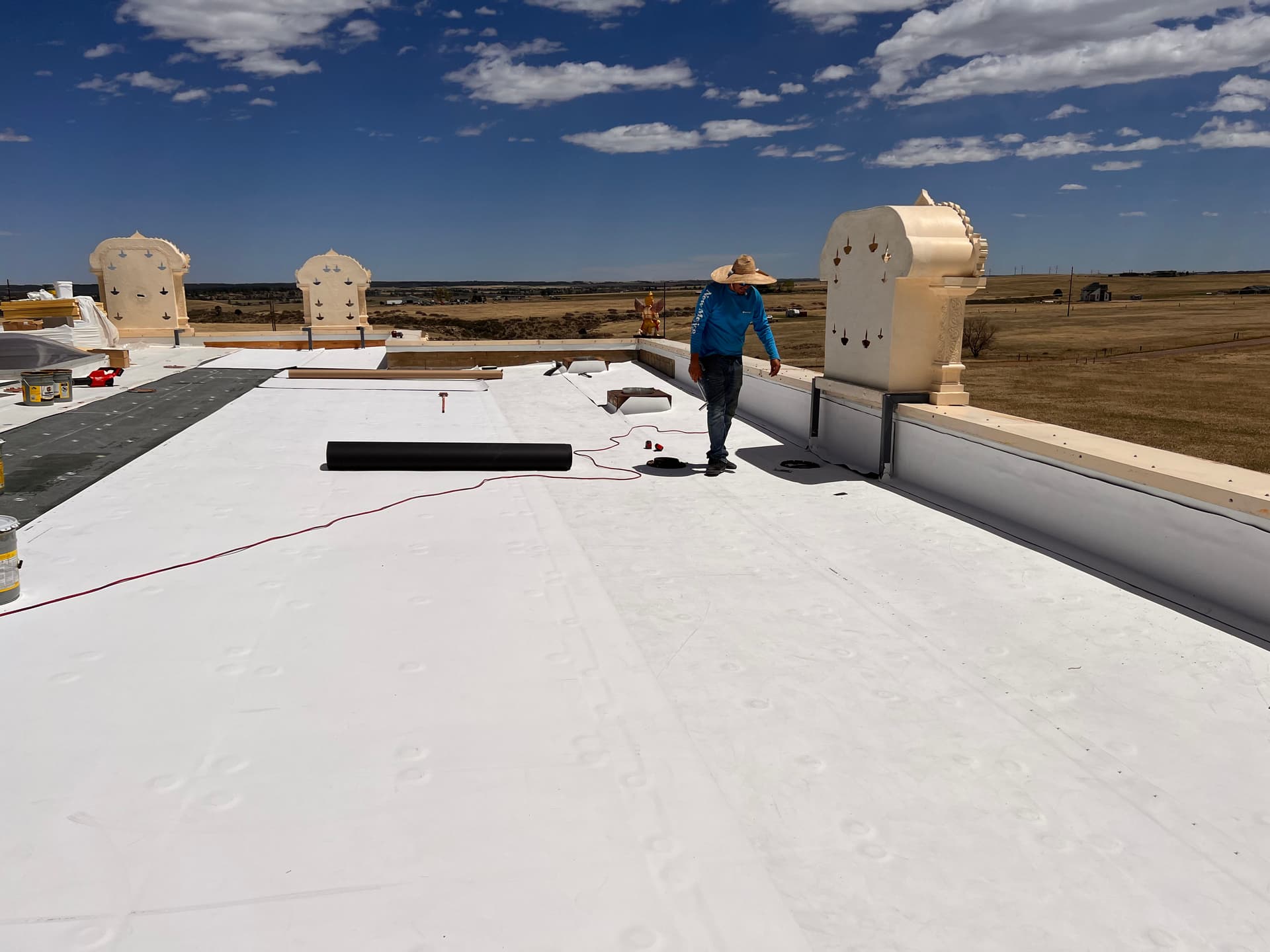 Gallery photos for Full TPO Flat Roof Installation at SV Temple of Colorado: Image #5