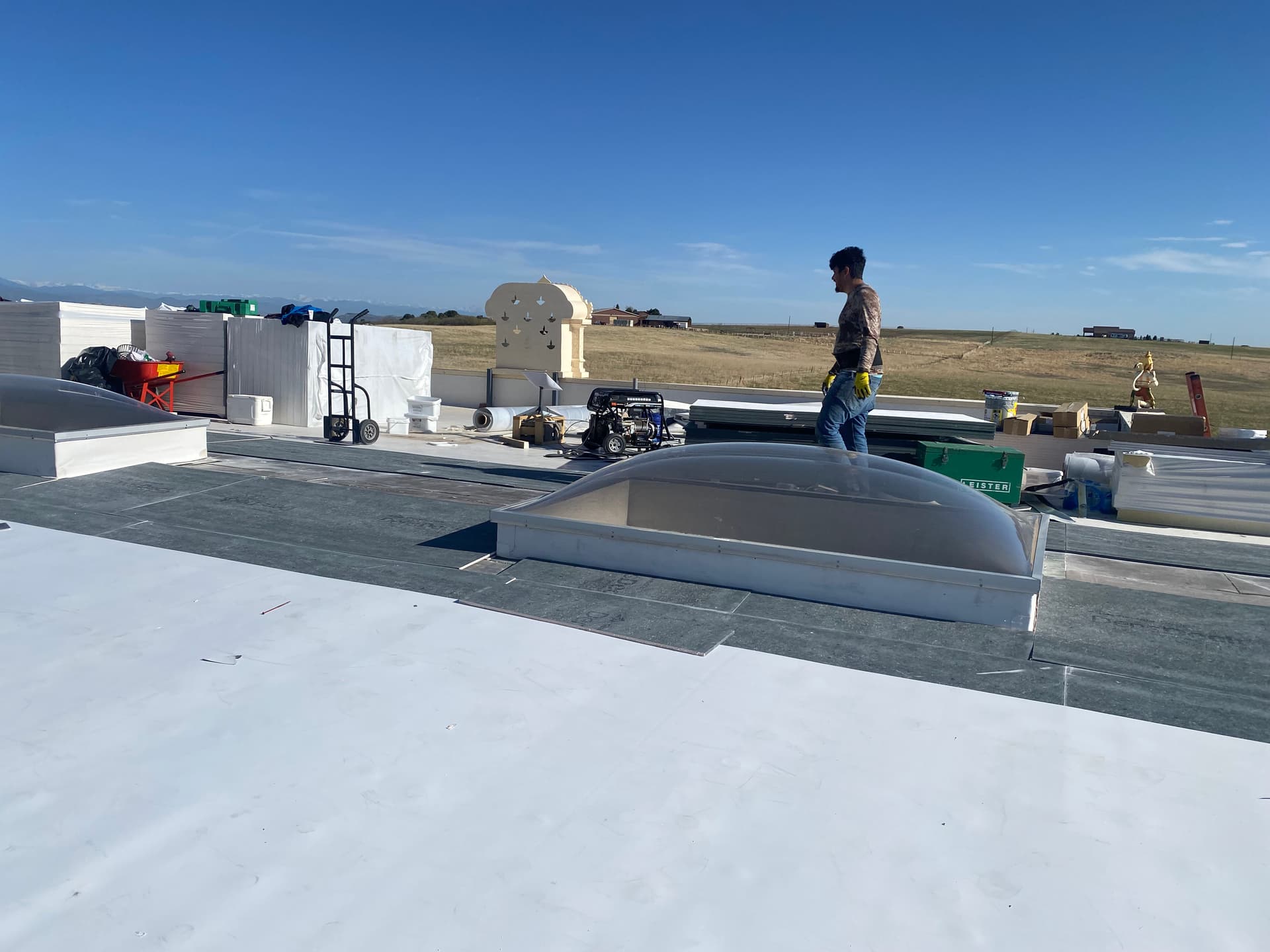 Gallery photos for Full TPO Flat Roof Installation at SV Temple of Colorado: Image #2