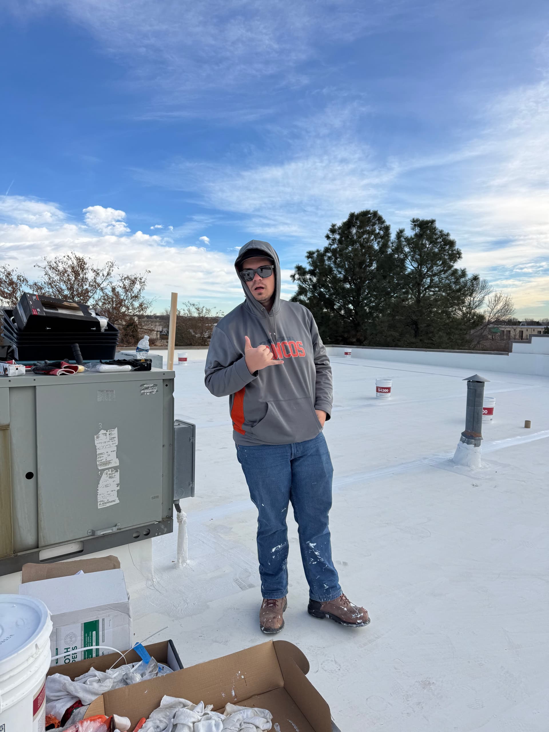 Gallery photos for Silicone Roof Coating Stops Multiple Leaks at Equipment Share HQ: Image #4