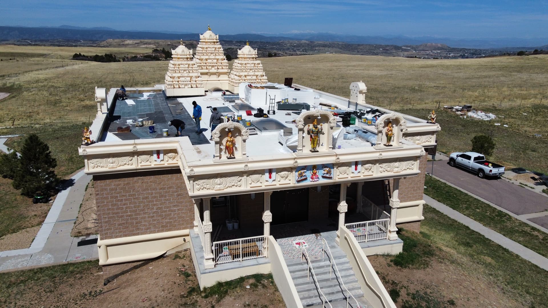 Gallery photos for Full TPO Flat Roof Installation at SV Temple of Colorado: Image #1